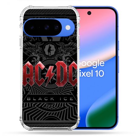 Coque Renforcée Pour Google Pixel 10 Musique Rock ACDC Rouge