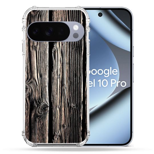 Coque Renforcée Pour Google Pixel 10 Pro Texture Bois