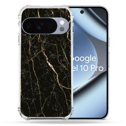 Coque Renforcée Pour Google Pixel 10 Pro Texture Marbre Noir