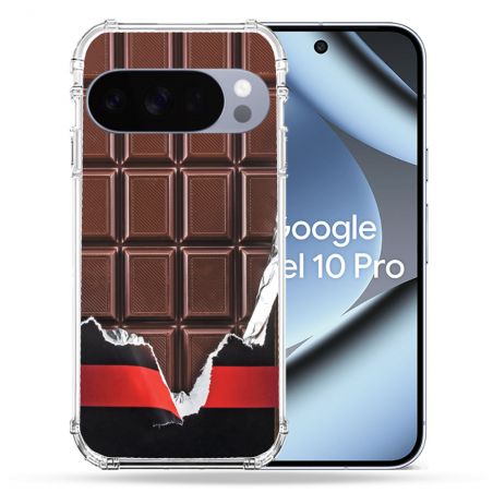 Coque Renforcée Pour Google Pixel 10 Pro Texture Trompe Oeil Chocolat