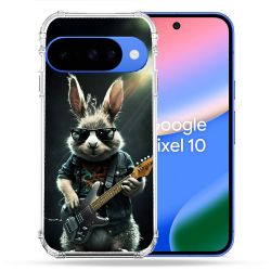 Coque Renforcée Pour Google Pixel 10 Musique Rock Lapin