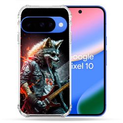 Coque Renforcée Pour Google Pixel 10 Musique Rock Loup