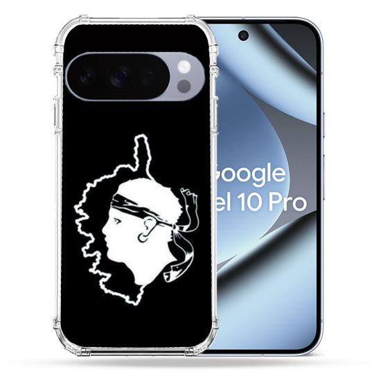 Coque Renforcée Pour Google Pixel 10 Pro Voyage Corse Noir