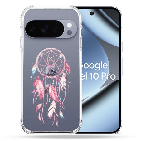 Coque Renforcée Transparente Pour Google Pixel 10 Pro Attrape Reve Rose