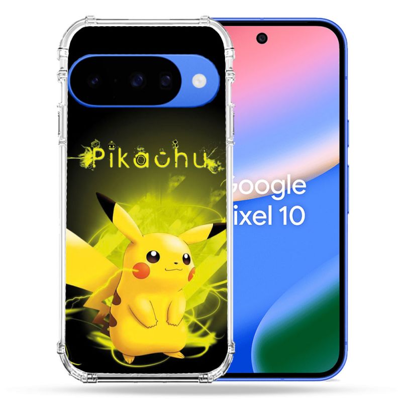 Coque Renforcée Pour Google Pixel 10 Pokemon Pikachu Eclair