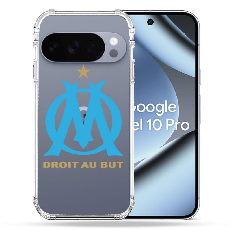 Coque Renforcée Transparente Pour Google Pixel 10 Pro Foot Olympique Marseille OM