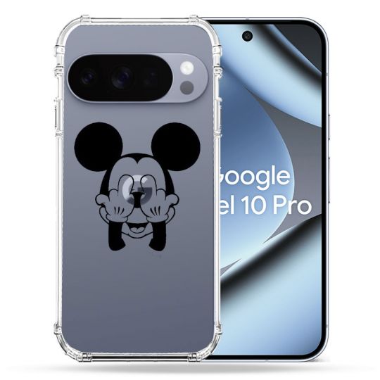 Coque Renforcée Transparente Pour Google Pixel 10 Pro Mickey doigt