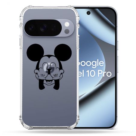 Coque Renforcée Transparente Pour Google Pixel 10 Pro Mickey doigt