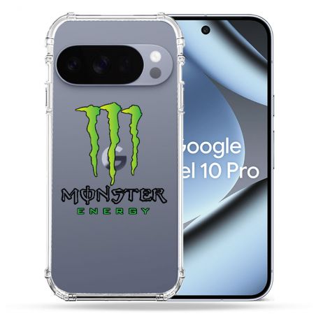 Coque Renforcée Transparente Pour Google Pixel 10 Pro Monster Energy