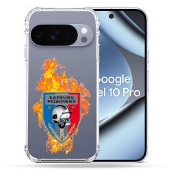 Coque Renforcée Transparente Pour Google Pixel 10 Pro Pompier Feu