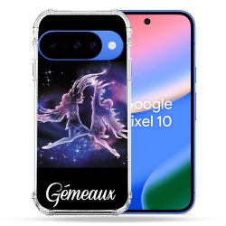 Coque Renforcée Pour Google Pixel 10 Signe Zodiaque 2 Gémeaux