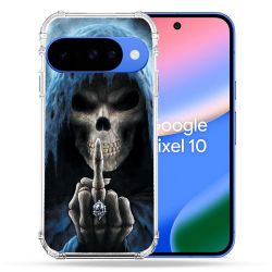 Coque Renforcée Pour Google Pixel 10 Tete de Mort Doigt