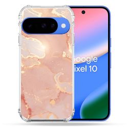 Coque Renforcée Pour Google Pixel 10 Texture Marbre Rose