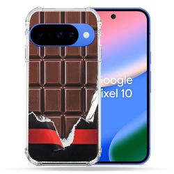 Coque Renforcée Pour Google Pixel 10 Texture Trompe Oeil Chocolat