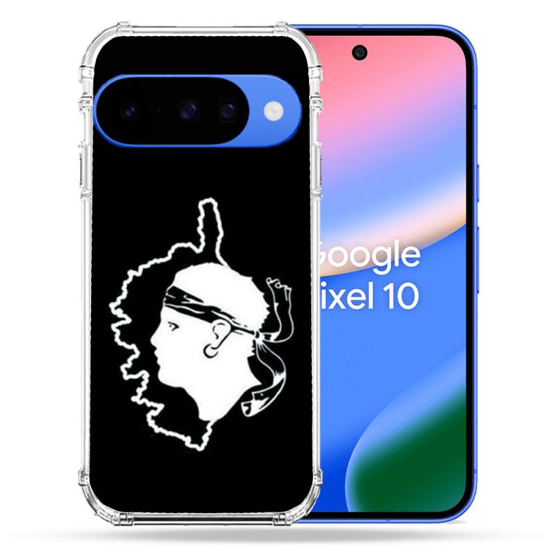 Coque Renforcée Pour Google Pixel 10 Voyage Corse Noir