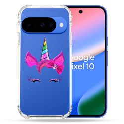 Coque Renforcée Transparente Pour Google Pixel 10 Licorne Paillette