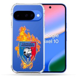 Coque Renforcée Transparente Pour Google Pixel 10 Pompier Feu