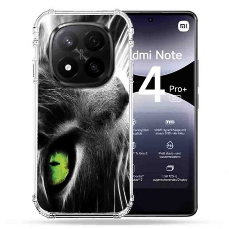 Coque Renforcée Pour Xiaomi Redmi Note 14 PRO PLUS 5G Animal Chat Vert