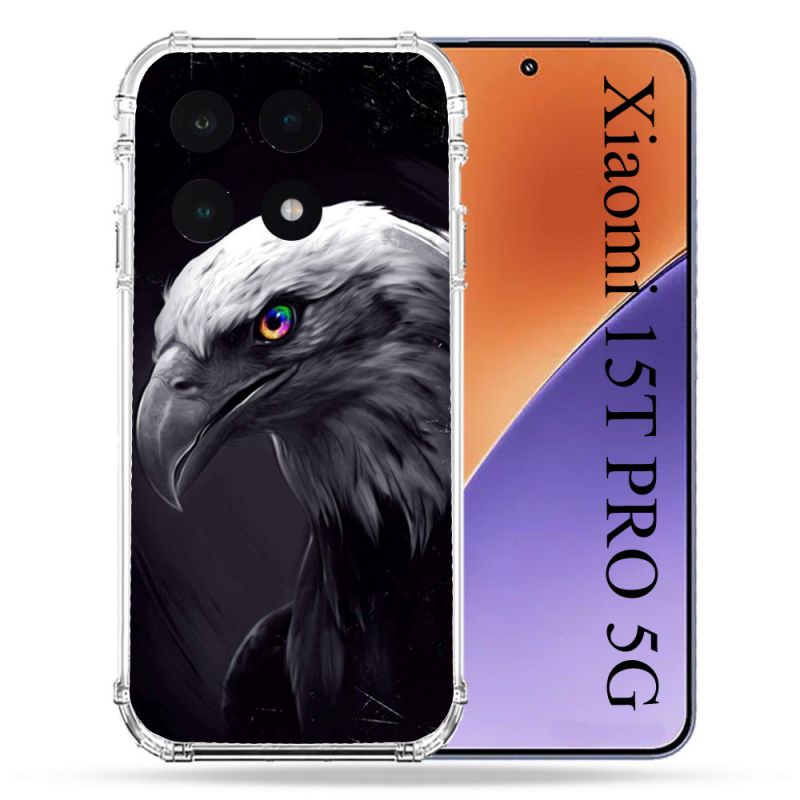 Coque Renforcée Pour Xiaomi 15T PRO Animal Aigle Royal Noir