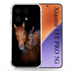 Coque Renforcée Pour Xiaomi 15T PRO Animal Cheval Marron