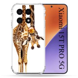 Coque Renforcée Pour Xiaomi 15T PRO Animal Girafe Blanche