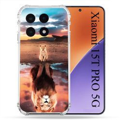 Coque Renforcée Pour Xiaomi 15T PRO Animal Lion Reflet
