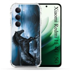 Coque Renforcée Pour Xiaomi Redmi 15 4G / 5G Animal Cheval Noir