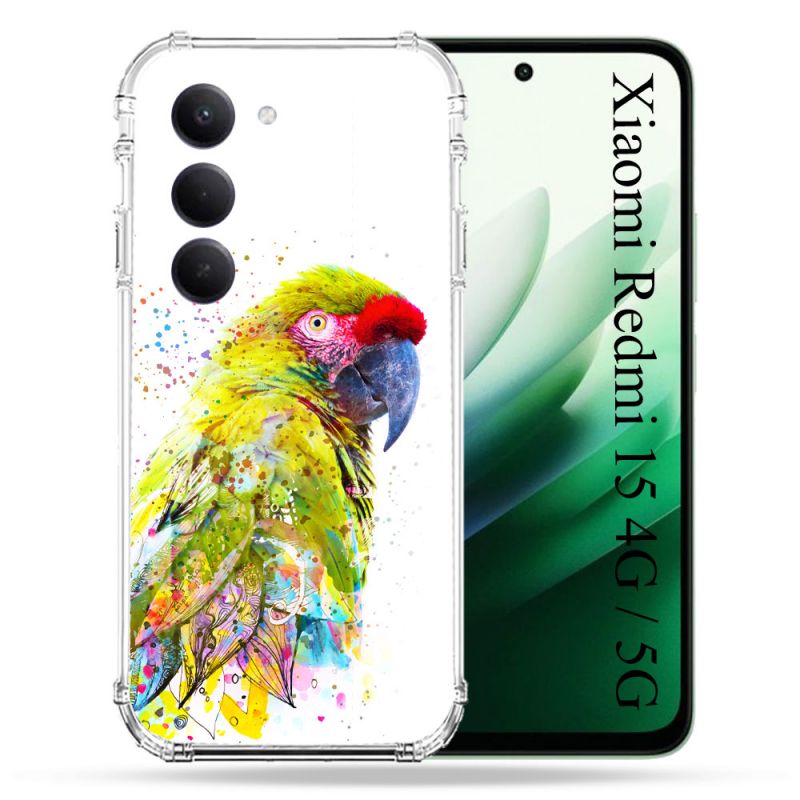 Coque Renforcée Pour Xiaomi Redmi 15 4G / 5G Animal Perroquet Jaune