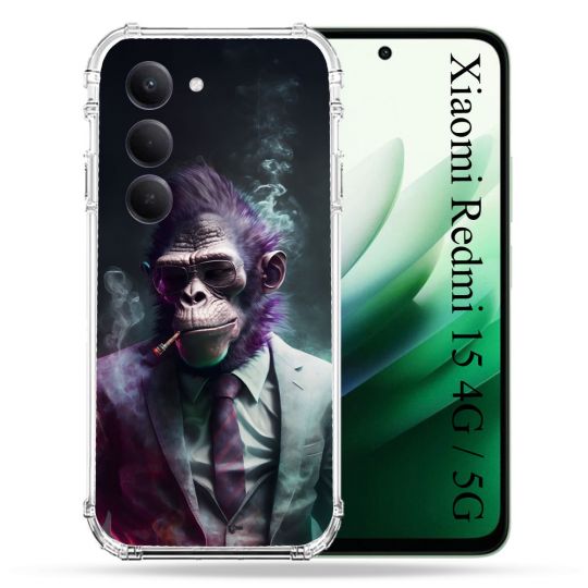 Coque Renforcée Pour Xiaomi Redmi 15 4G / 5G Animal Singe Business
