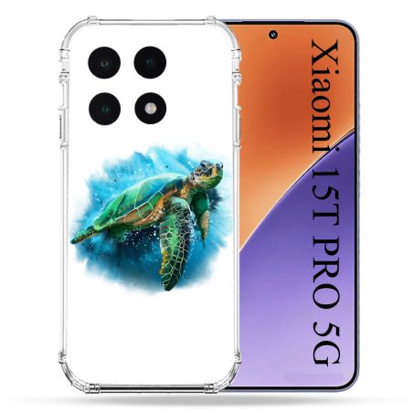 Coque Renforcée Pour Xiaomi 15T PRO Animal Tortue Blanche multicolore