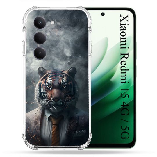 Coque Renforcée Pour Xiaomi Redmi 15 4G / 5G Animal Tigre Business