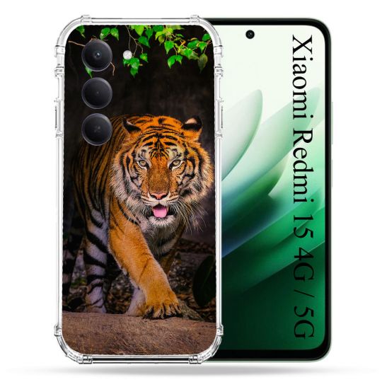 Coque Renforcée Pour Xiaomi Redmi 15 4G / 5G Animal Tigre Jungle