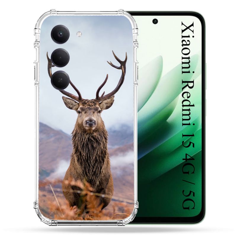 Coque Renforcée Pour Xiaomi Redmi 15 4G / 5G Chasse Chevreuil Montagne
