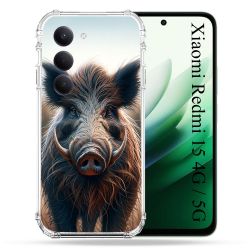 Coque Renforcée Pour Xiaomi Redmi 15 4G / 5G Chasse Sanglier Attaque