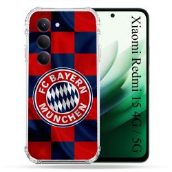 Coque Renforcée Pour Xiaomi Redmi 15 4G / 5G Foot Bayern Munich Carreaux