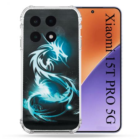Coque Renforcée Pour Xiaomi 15T PRO Fantastique Dragon Bleu