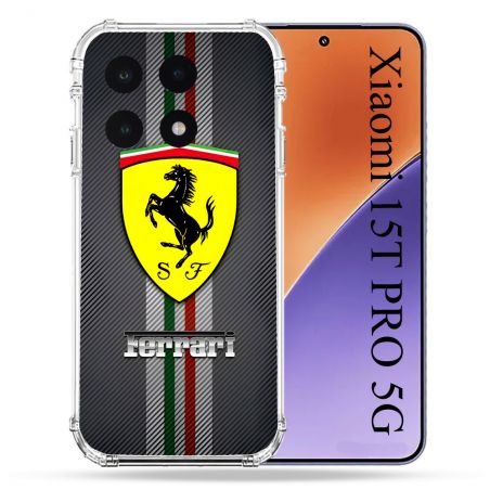 Coque Renforcée Pour Xiaomi 15T PRO Ferrari Carbone