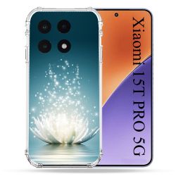 Coque Renforcée Pour Xiaomi 15T PRO Fleur Lotus Blanc