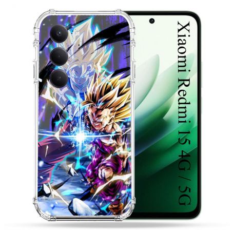 Coque Renforcée Pour Xiaomi Redmi 15 4G / 5G Manga Dragon Ball Sangohan Duo