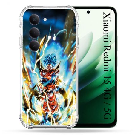 Coque Renforcée Pour Xiaomi Redmi 15 4G / 5G Manga Dragon Ball Sangoku Blanc