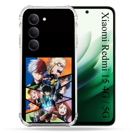 Coque Renforcée Pour Xiaomi Redmi 15 4G / 5G Manga My Hero Academia Noir