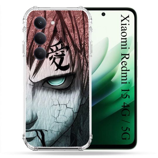 Coque Renforcée Pour Xiaomi Redmi 15 4G / 5G Manga Naruto Gaara