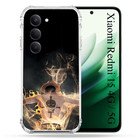 Coque Renforcée Pour Xiaomi Redmi 15 4G / 5G Manga One Piece Ace Noir