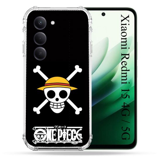 Coque Renforcée Pour Xiaomi Redmi 15 4G / 5G Manga One Piece Tete de Mort