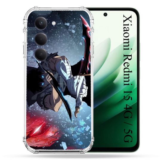 Coque Renforcée Pour Xiaomi Redmi 15 4G / 5G Manga Solo Leveling Sung Epee