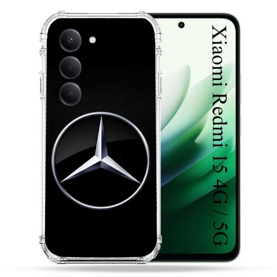 Coque Renforcée Pour Xiaomi Redmi 15 4G / 5G Mercedes Carbone