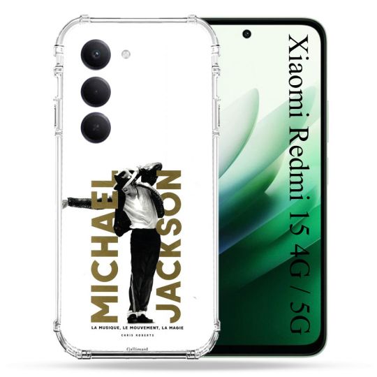 Coque Renforcée Pour Xiaomi Redmi 15 4G / 5G Michael Jackson Blanc