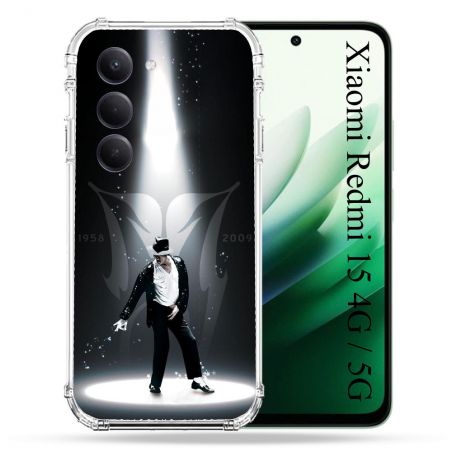 Coque Renforcée Pour Xiaomi Redmi 15 4G / 5G Michael Jackson Noir