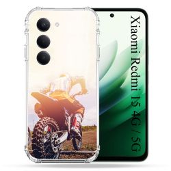 Coque Renforcée Pour Xiaomi Redmi 15 4G / 5G Moto Cross Soleil