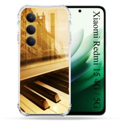 Coque Renforcée Pour Xiaomi Redmi 15 4G / 5G Musique Piano Retro